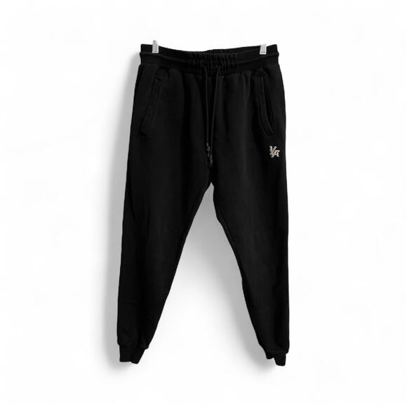 YoungLA Jogger Sweat Pants Men Size Large Black Tapered Athletic Logo Sports - Picture 1 of 6